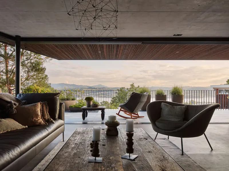 swissFineLine slim-frame sliding glass house