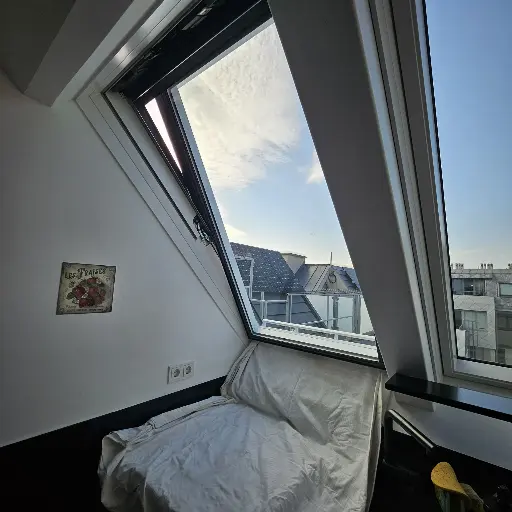 VELUX window rotated for cleaning by Orloffs VELUX window rotated for cleaning by Orloffs